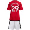 Manchester United Wan-Bissaka 29 Voetbaltenue Thuis 2023-24 - Kind